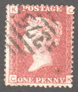 Great Britain Scott 33 Used Plate 148 - CK - Click Image to Close